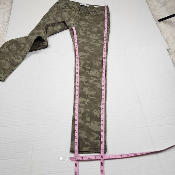 Kenneth Cole Reaction Camo Skinny Jeans Olive Green Army Green Size 27 - Picture 8 of 16